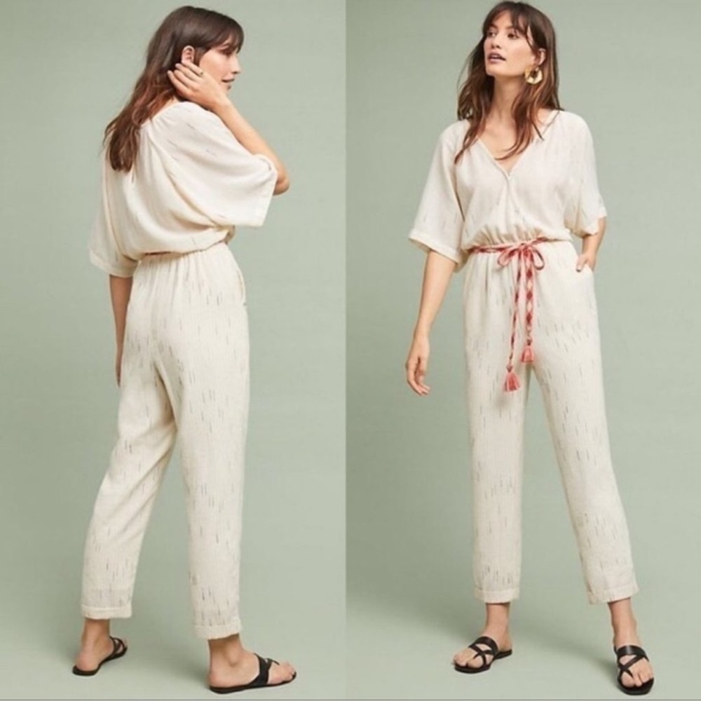 Anthropologie Feather & Bone Soleil Jumpsuit, Size S